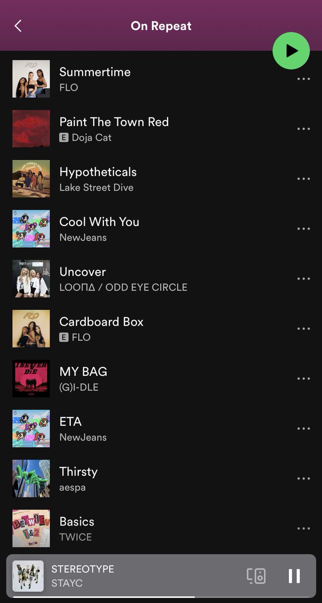 lidolmix's tweet photo. are you brave enough to let your oomfies judge your spotify on repeat playlist https://t.co/J31VY2Fllx