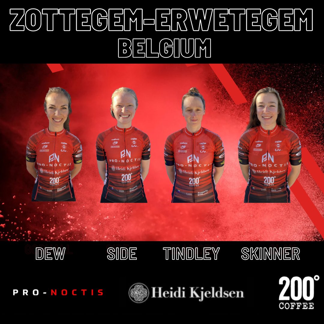 No time to celebrate as tomorrow we race Zottegem- erwetegem🇧🇪

Our line up is 

<a href="/BEXYDEW/">Bexy Dew</a> 
<a href="/CorinneSide/">Corinne Side</a> 
<a href="/jltindley/">Jo Tindley</a> 
@MillieSkinner11 

#crit #belgium #racing