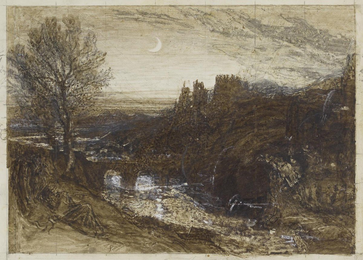 #OTD Palmer writes to R. Valpy “I have just got up from a very pleasant musing upon The Haunted Stream which I hope before very long will be in a showable state”
The Towered City: The Haunted Stream 
1867-68 <a href="/V_and_A/">V&A</a>
#SamuelPalmer
