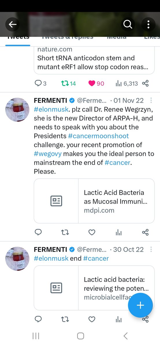 I doubt anyone on X has spent more time following ARPA-H, the #CancerMoonshot, DrRenee Wegrzyn, and the #personalizedhealthcare of the #digitalmicrobiome than Fermenti. From the day it was created.👇.. /1