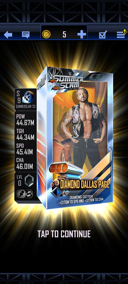 Ok not bad was expecting worse #WWESuperCard #DiamondDallasPage #DiamondCutter #SummerSlam23