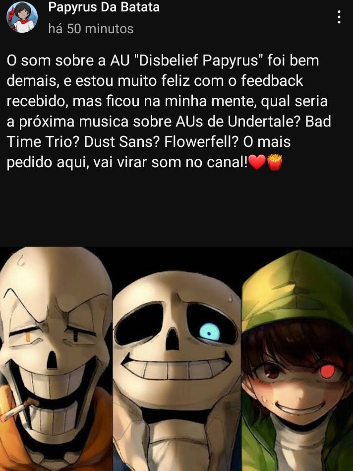 Quem voçÊ seria no multiverso de undertale?