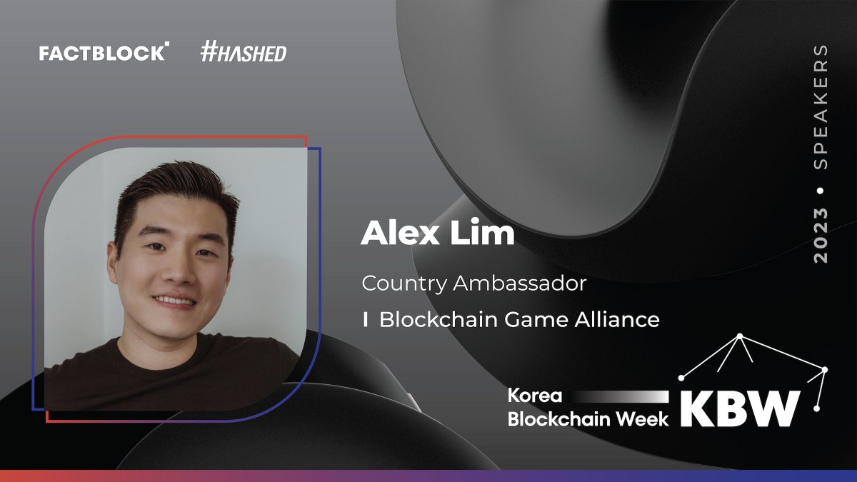 kbwofficial's tweet photo. Join Alex Lim (@alexfromkorea), Country Ambassador of Blockchain Game Alliance (@BGameAlliance), as he leads the charge as moderator on the next evolution of wallets.

Don't miss this essential topic at #KBW2023!  

Secure your spot👇
https://t.co/pSudehHarV https://t.co/ErOcxeZv20