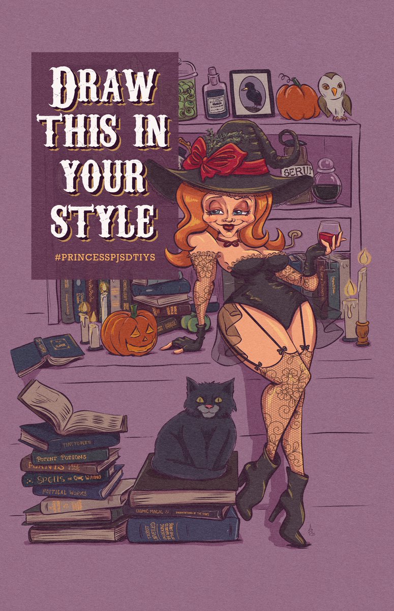 PrincessPajama2's tweet photo. I’m inviting you all to draw this witchy gal in your style,  &amp; share it on IG for us all to see!

✨ Please help me spread the word: Comments, likes,  and re-shares are super appreciated! ✨

Use the hashtag #princesspjsdtiys on IG so we can all find and admire all the posts. https://t.co/TwQ53iSa4K