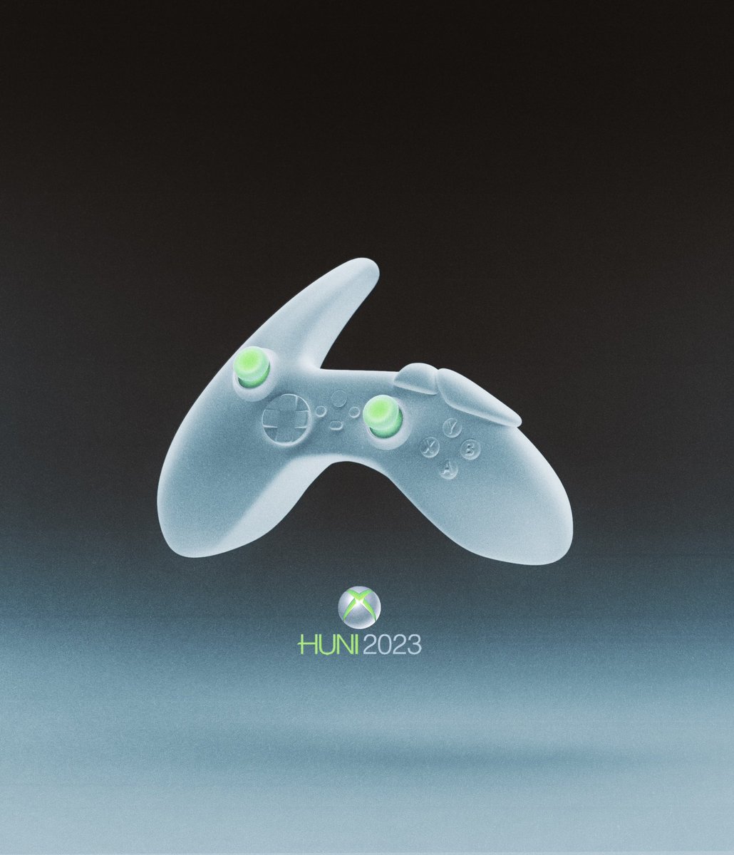 The Huni x Xbox controller, 2023. Key visual for my canceled collab with Xbox. #poster #3drender #hunidesign