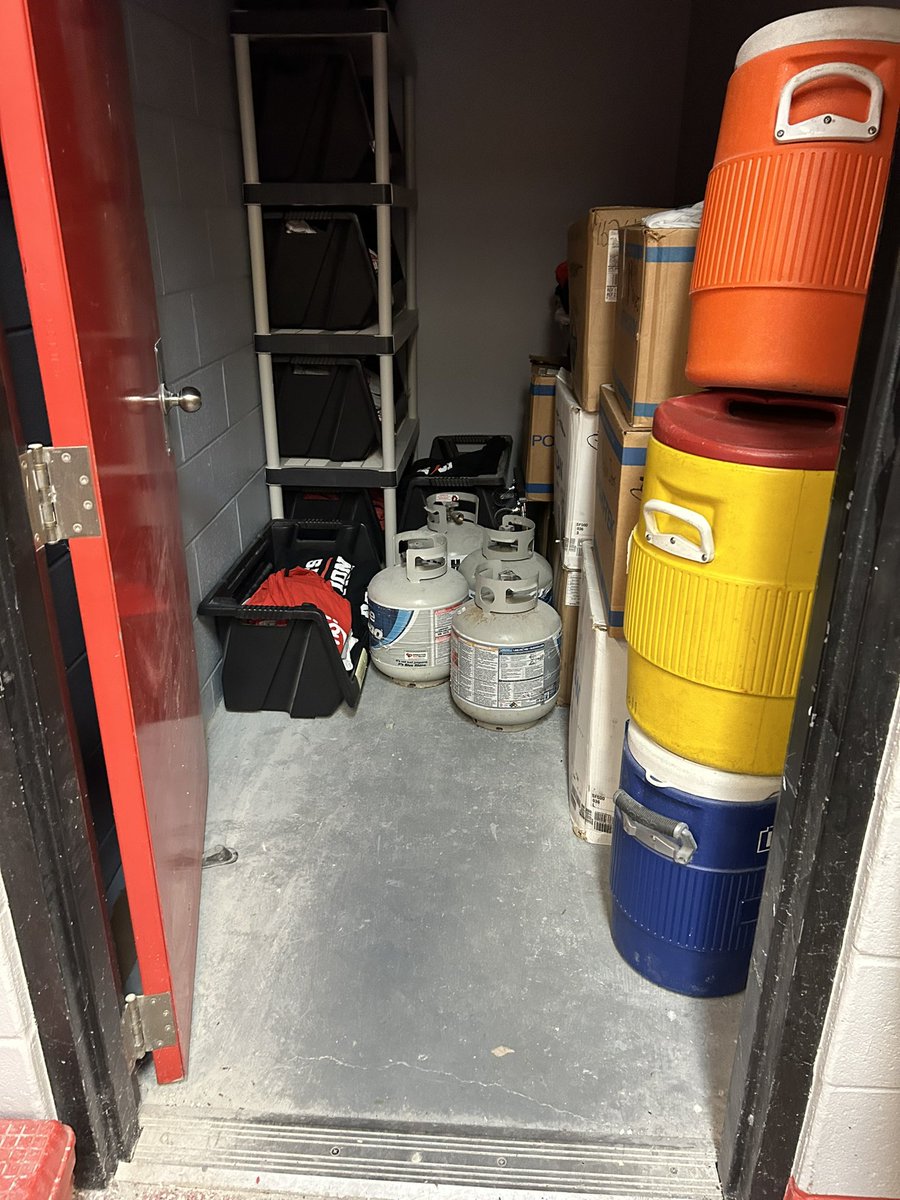 A special shout-out to  the Hughes Family for donating shelves to our concession stand to make selling spirit wear easier. #ittakesavillage #KnightsNation