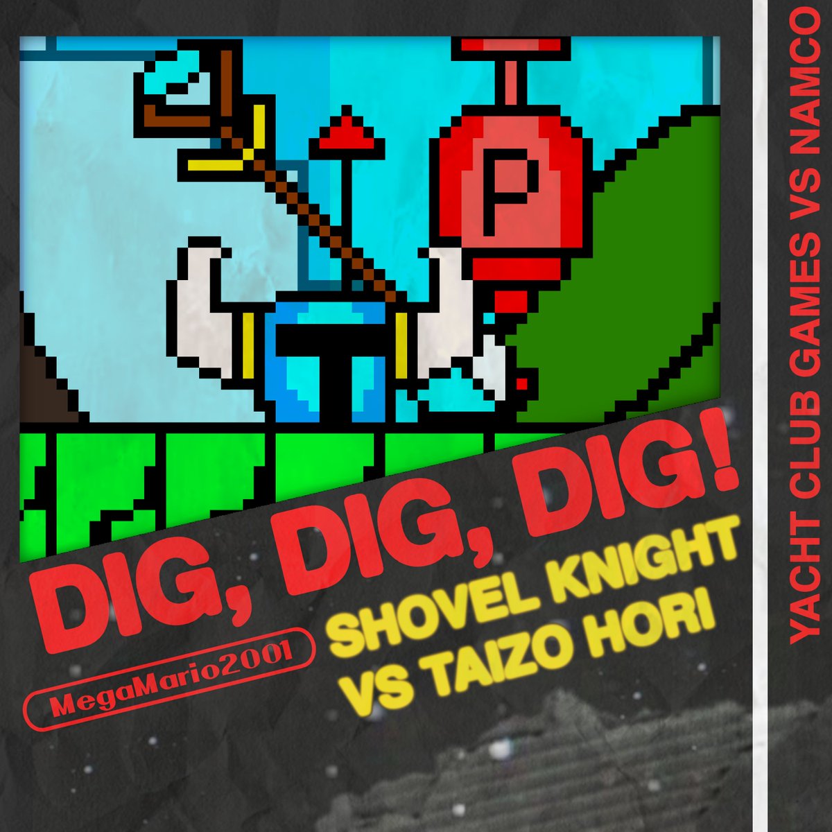 ZDooarteZiti's tweet image. Here's a #DEATHBATTLE music track cover art for Shovel Knight VS Taizo Hori- better known as Dig-Dug! 

Tried for a more authentic-looking pixel art style here, imo it turned out alright.

DA Link: deviantart.com/megamario2001/…

#ShovelKnight #DigDug