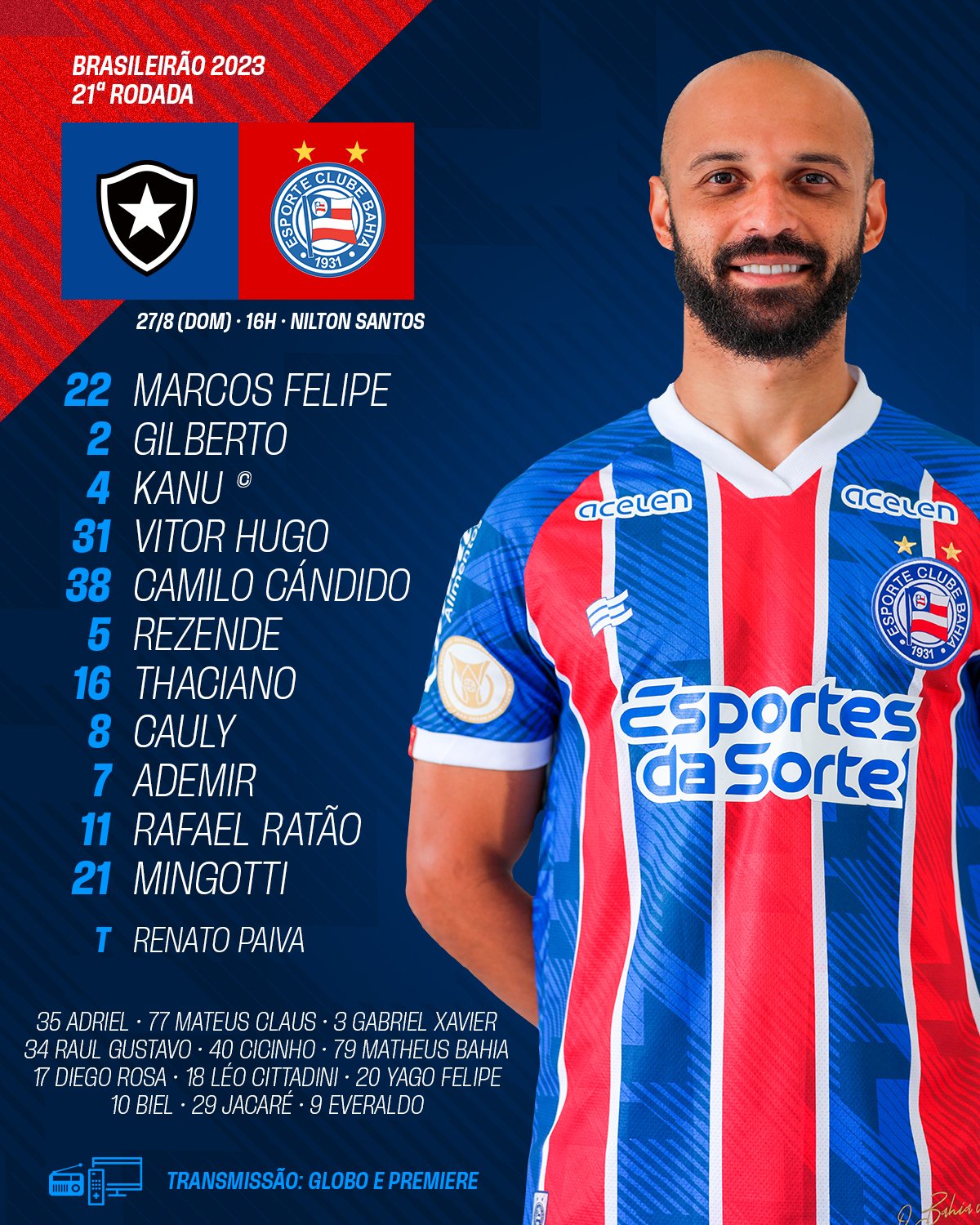 Esquadrão da Sorte  Notícias Esporte Clube Bahia