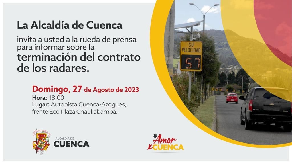 Hoy a  las 17H00 los radares dejan de multar y pasarán a ser didácticos. #CuencaChaoRadares