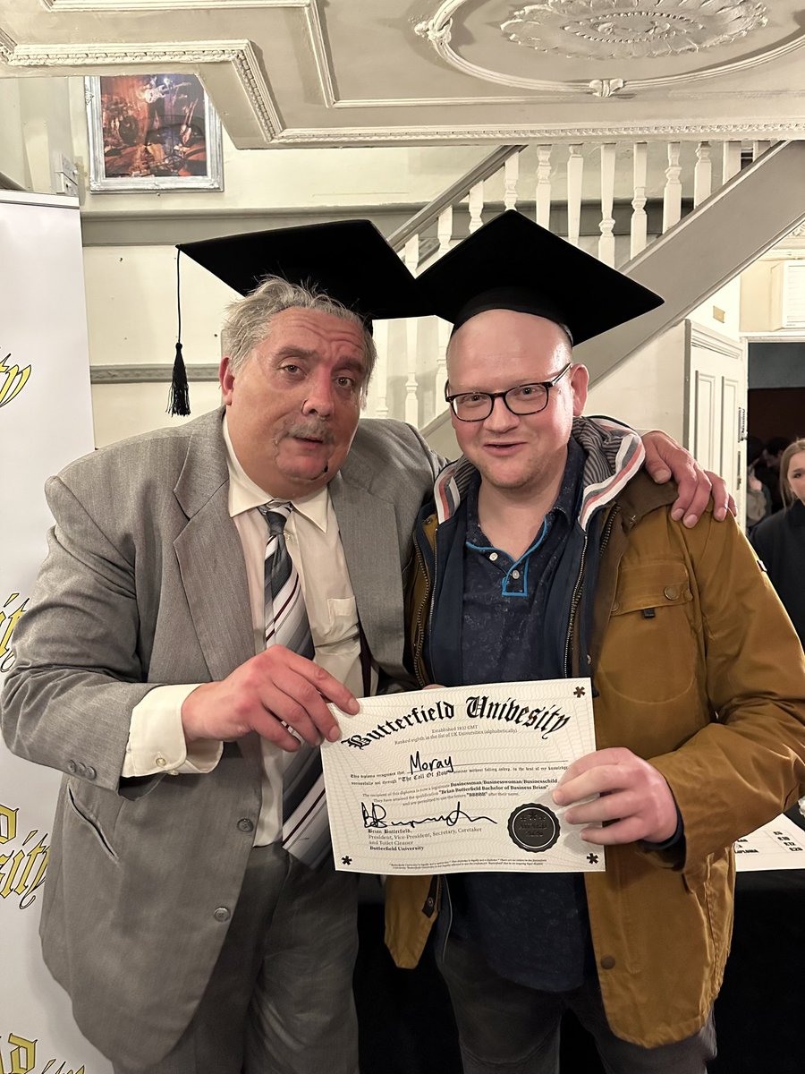 Happy to have graduated from the Butterfield University yesterday! I had some pictures with the President of the University @mrbbutterfield 🙂
