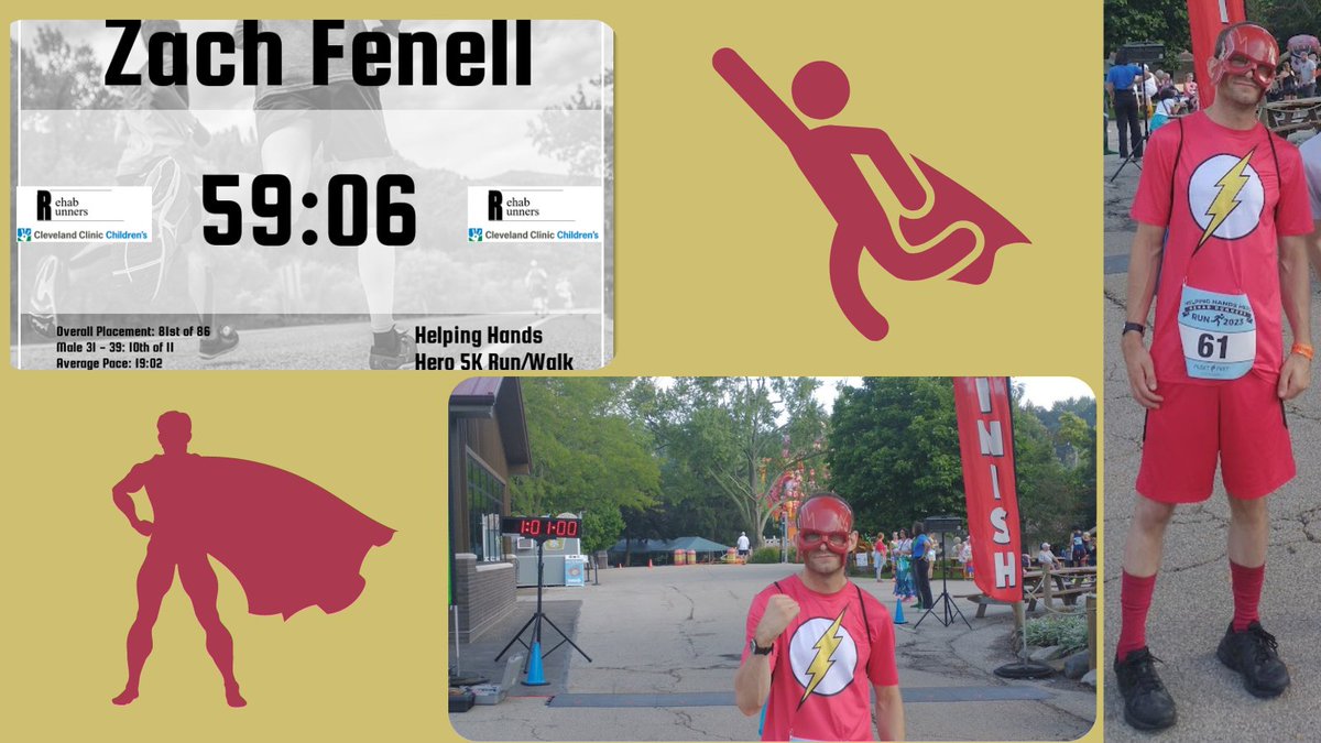 zacharyfenell's tweet photo. My Flash attire failed to bring me a personal best yesterday at the Helping Hands Heroes 5K, but I did win Best Costume! #5KFun #TheFlash #RaceYourOwnRace https://t.co/i3qJ3ntbyP