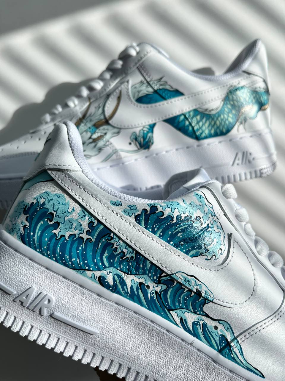 Custom Nike Air Force 1 - Great Wave Off Kanagawa - Custom Nike Shoes