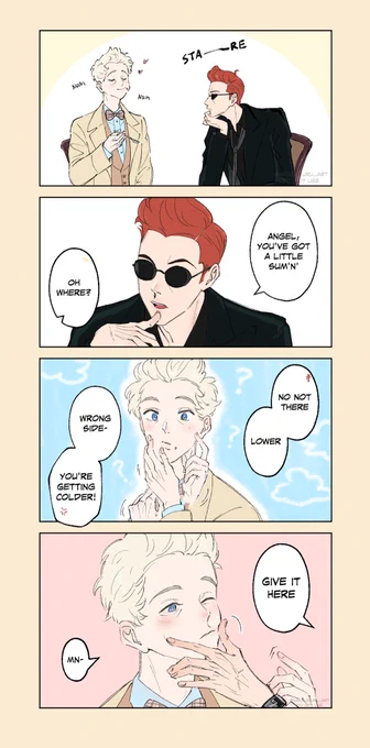"rescuing me makes him So happy" 

#GoodOmens2 