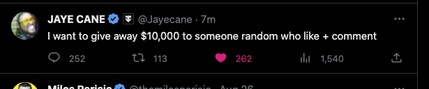 metaflesh's tweet photo. @Jayecane I WISHED YOU 10K!! https://t.co/bjUCE7LMLJ