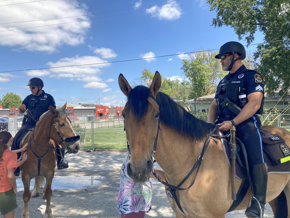 Swing out to Family Fun and Safety Day at Millard Days for some #OPD and Crime Stoppers swag. And say hi to our Mounted Patrol horses.