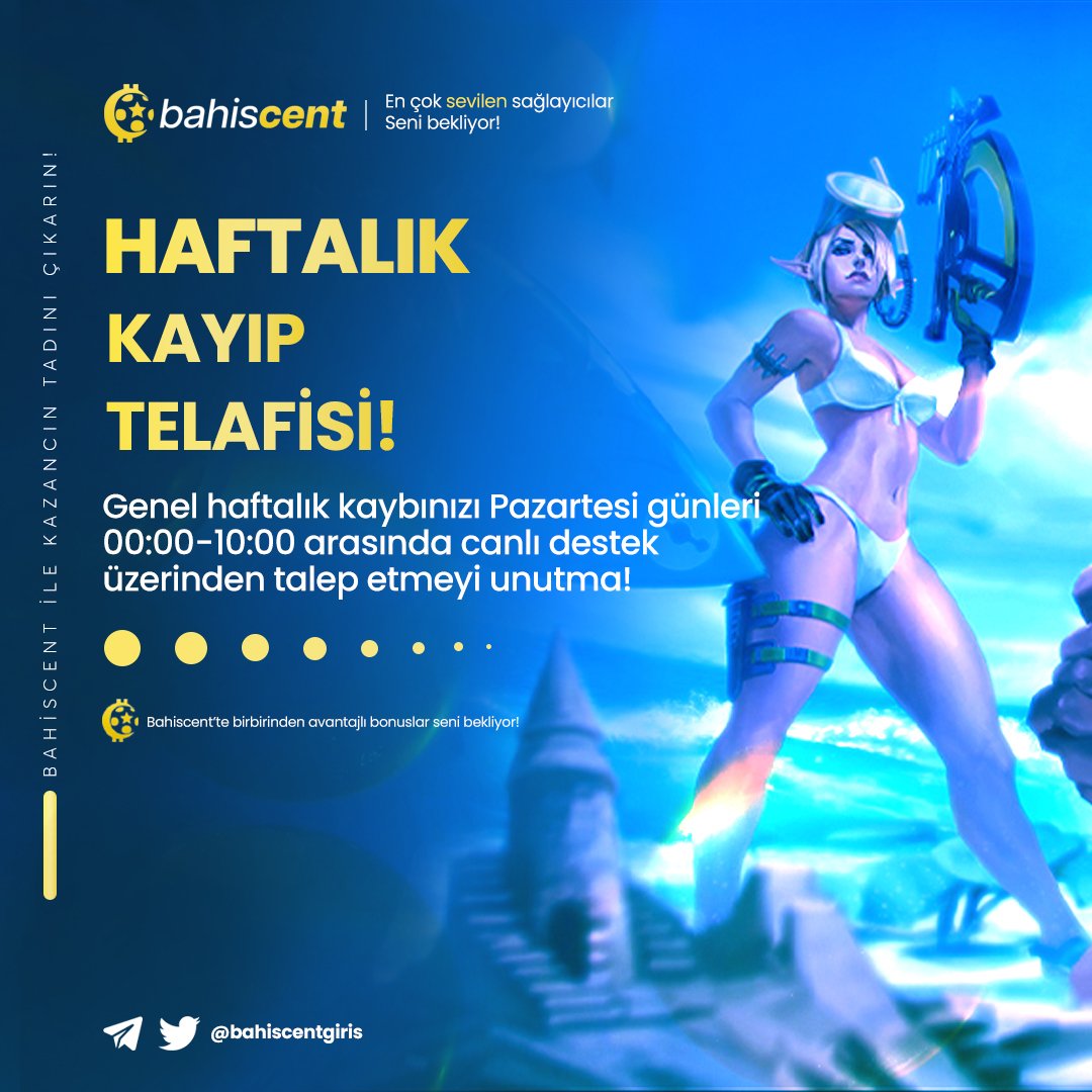 😱😱Evet bonus vermekten sıkılmıyoruz. Sadece tek yatırımıza kayıp bonusu almak haksızlık olurdu. Siz değerli üyelerimizin haftalık kayıp bonus hakkı da bulunuyor. Bu gece 00:00-10:00 arasında canlı destek üzerinden talep edebilirsiniz. 🎁🎁

Güncel Giriş💻📲