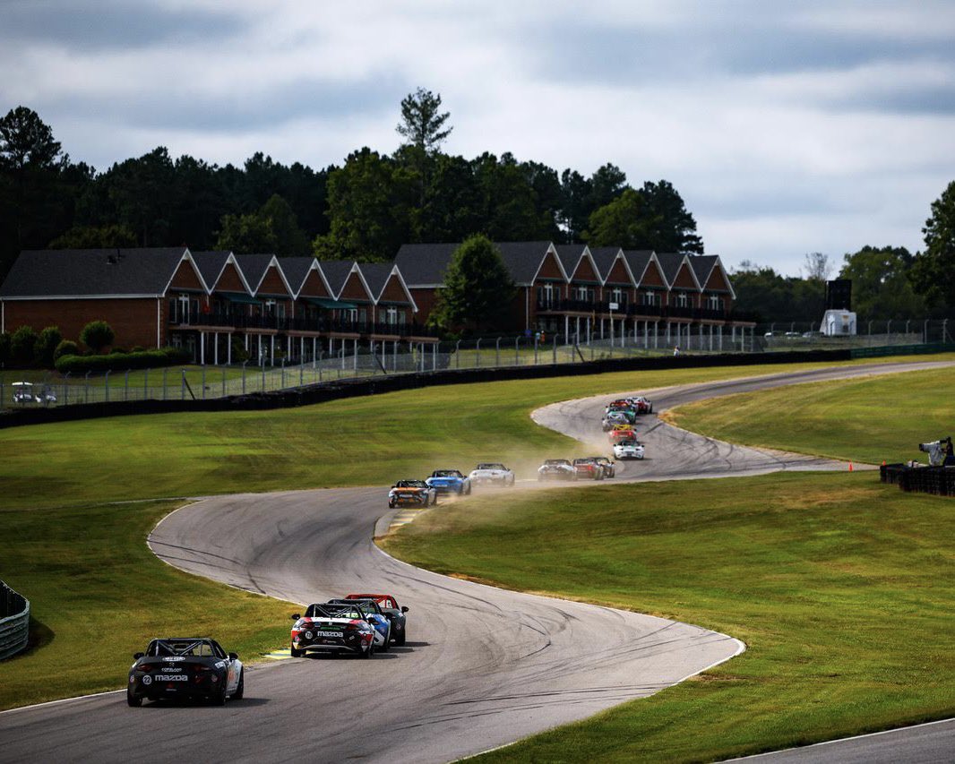 Round 12 at <a href="/VIRnow/">VIRginia International Raceway</a> came to an end in true <a href="/MazdaMX5Cup/">Mazda MX-5 Cup</a> fashion- a competitive final-lap battle that resulted in a penalty after contact was made among the front of the pack.

Jared Thomas was bumped up to claim the win, followed by Aaron Jeansonne and Nate Cicero.