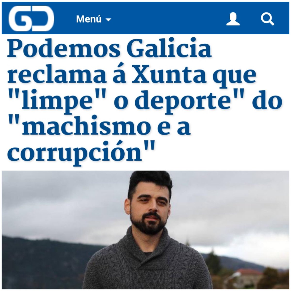 Podemos_Galicia's tweet photo. Rafael Louzán, Presidente de @Futgal, defendeu no acto de Rubiales a súa agresión machista.

O noso Coordinador, @Borja_SRT, pídelle a Rueda que actúe. Isto non pode quedar impune.

📰 https://t.co/KI36i58owM https://t.co/JV3qFEhelw