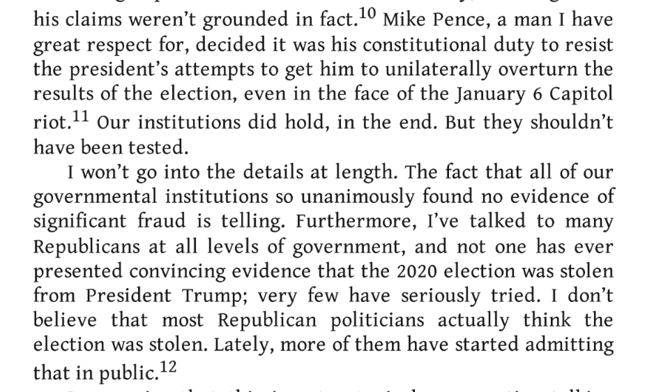 In his book (which he wrote just last year), Vivek had a very different view on the 2020 election and on Mike Pence. Has there ever been a more shameless faker on the national stage?