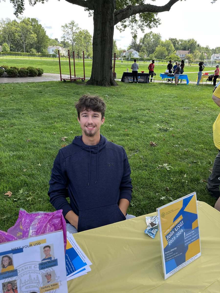 QCSGill's tweet photo. Is there anything more “college” than an involvement fair?  Love it! @NotreDameOhio https://t.co/1TqysE1oMC