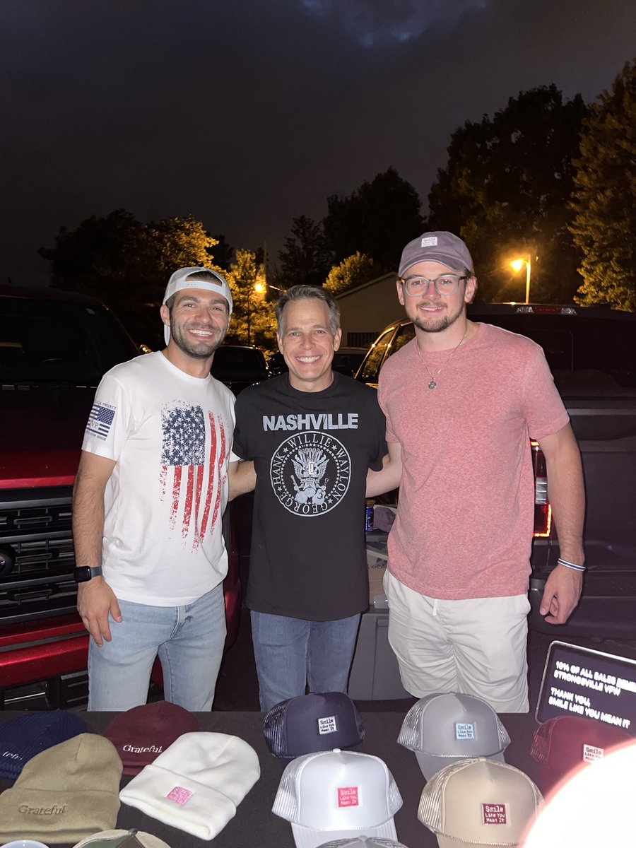 clark12joe's tweet photo. Great event for Smile Like You Mean It last night at the Strongsville VFW! Super grateful for the opportunity!
@toddmeany and his band rocked out all night!
#slymi #smilelikeyoumeanit #apparel #purpose #positivity #intentionality https://t.co/7UsfS2qFYY