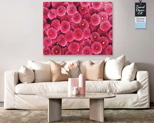 Add color and beauty to your home with this gorgeous fuchsia flower bouquet painting on canvas. This original modern art is printed on high-quality cotton canvas and ready to hang. #fuchsia #flowers #art #canvas #TrendDecorCA etsy.me/47RqyLa via @Etsy