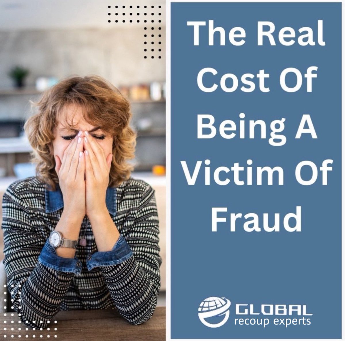 RecoupExperts's tweet photo. Being a victim of fraud can be a costly and time-consuming experience, both in terms of financial losses and the impact on your personal life, it's important to act quickly to minimize the damage and recover lost funds as soon as possible
#FraudVictimReality #FraudHasRealCosts https://t.co/QqOUST49Z5