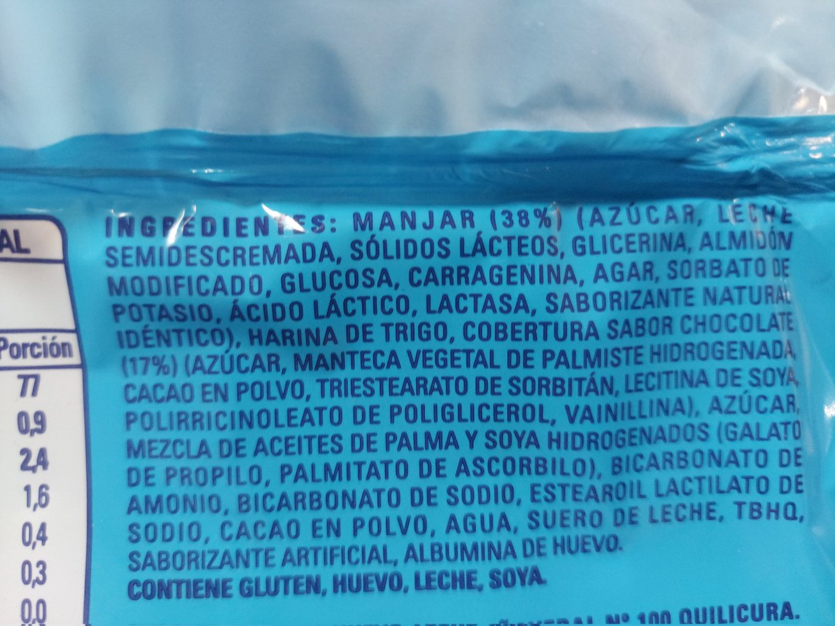 Deberia estar prohibido vender unos simples pastelitos con esta horrenda cantidad de ingredientes
