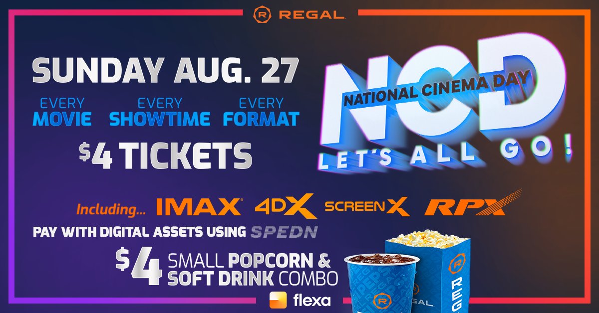 Today is National Cinema Day! Celebrate @Regalmovies with $4 tickets. Which movie did you see today?