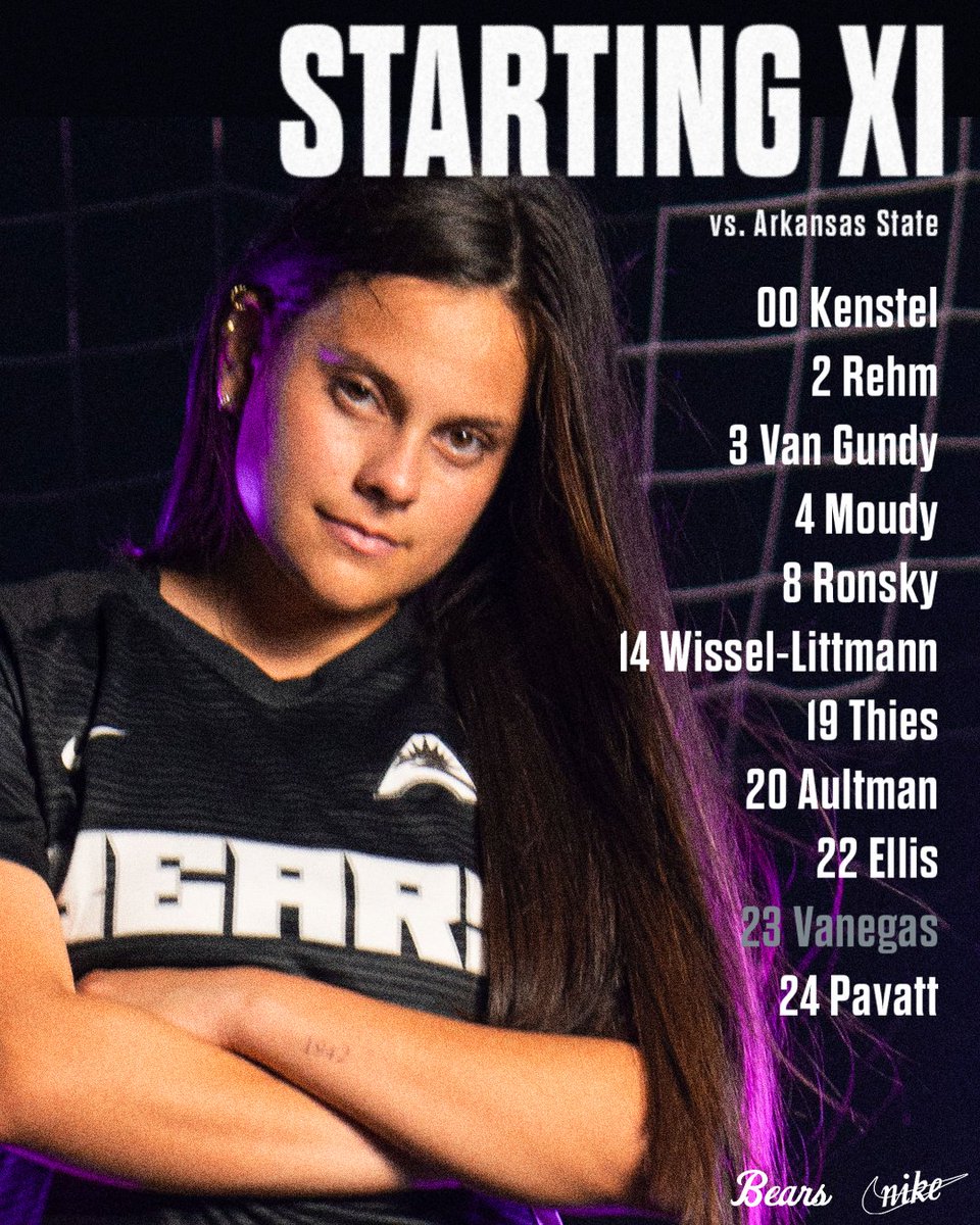 UCAWomensSoccer's tweet photo. We're getting close to kickoff, here's a look at our XI and how to follow along!

📺- https://t.co/qezRrLflv4 
📊- https://t.co/MxcVjhayDy 

#BearClawsUp https://t.co/TzRqnoRcp8