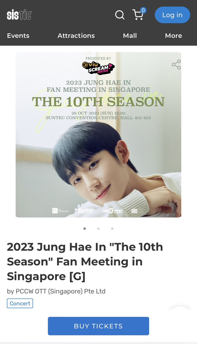 toptopbias's tweet photo. Want to sell 
Jung Hae In Singapore Fanmeet 

Cat 2
Section B2,  row 13, seat 19  (row 13 is first row for that section)

Want to sell this as i got better seat. 
Interested party, do pm me. 

Pls note that it is eticket transaction. https://t.co/e85tFmf9QL