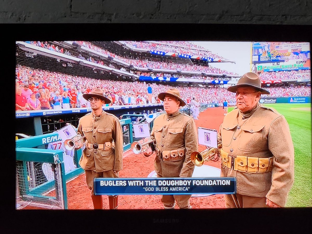 justinnurin's tweet photo. Honored every time I'm invited to perform for the @Phillies ! Playing with the @DoughboyFound this time! 
@TMacPhils, your favorite trumpeter was back again, thanks for the into and sticking with us during the break! ;-) https://t.co/XQoHfKLYe1