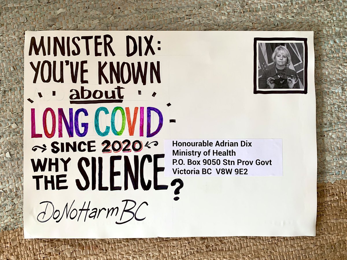 ✨Protest Sign Inspo ✨ 

Join us tomorrow Monday August 28, 12-1pm @ 5022 Joyce Street, Vancouver for a peaceful protest and press event, as the culmination of our #Postcards4PublicHealth campaign!

#MasksBackInHealthcare #LongCovid #DoNoHarmBC #MaskUp