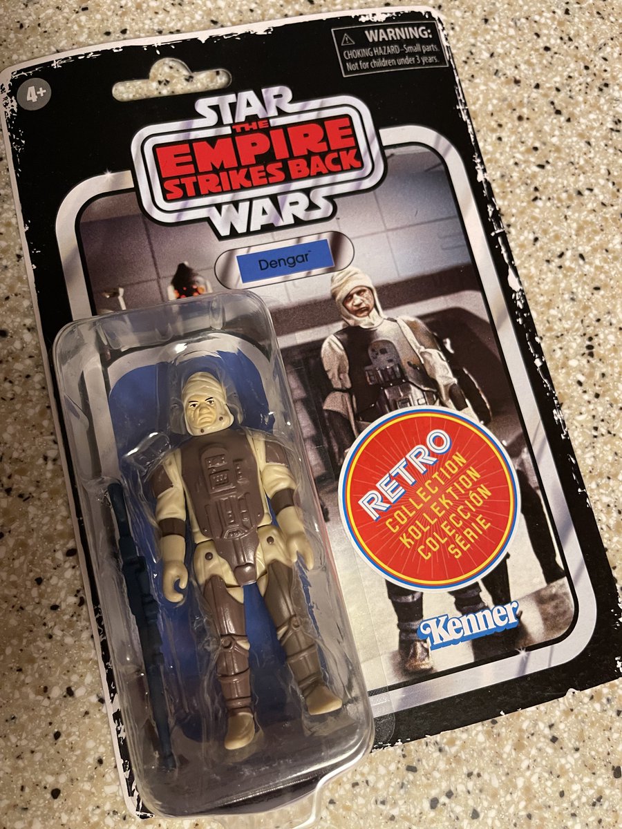 iOrder66's tweet image. “Hey, Bossk. Who's your girlfriend?"  "Shut up, Dengar.”
— Dengar and Bossk on Asajj Ventress

Not the most exciting figure ever produced, but you need him to complete your Bounty Hunters scene from The Empire Strikes Back. 

#StarWars #RetroCollection #Dengar
