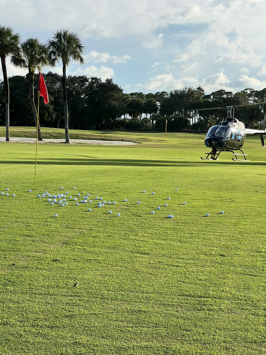 When your CEO comes in on a helicopter to drop golf balls on the greens for a welcome reception activation. <a href="/PalmBeachesFL/">The Palm Beaches</a> <a href="/PGANatl/">PGA National Resort</a> <a href="/SmartMeetings/">SmartMeetings</a> #MeetSmart #meetingprofs