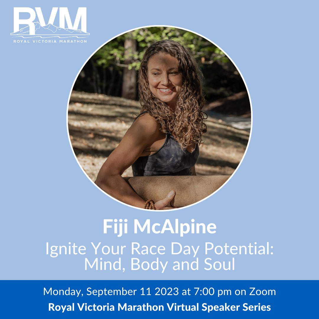 Join us for our next FREE virtual Royal Victoria Marathon Speaker Series featuring Fiji McAlpine, on Monday, September 11, at 7:00PM PST on Zoom 👟 Register now for FREE at the link below 🔗🏃‍♀️🏃‍♂️ us02web.zoom.us/webinar/regist…