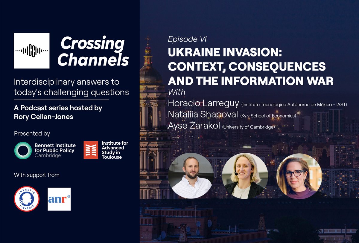 🎙️This week we've been counting down the top 5 most downloaded #CrossingChannels #podcasts from Series 1.

Coming in at no.1 ...
Ukraine invasion: context, consequences &amp; the information war - with <a href="/HLarreguy/">Horacio Larreguy</a> <a href="/Nataliia_Shapo/">Shapoval</a> <a href="/AyseZarakol/">Ayşe Zarakol</a> &amp; <a href="/ruskin147/">Rory Cellan-Jones</a>

🎧buzzsprout.com/1841488/102105…
