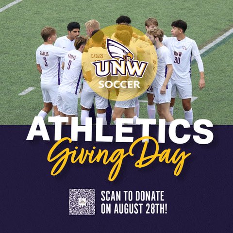 unwmsoc's tweet photo. UNW Mens Soccer - Athletic Giving Day.  

Support the Men’s Soccer program.  Donate today!  Use the QR code or link:  https://t.co/VU5z6tb82B  #unwmsoc #competewithourpose #soccer https://t.co/nyMZ05lGMV