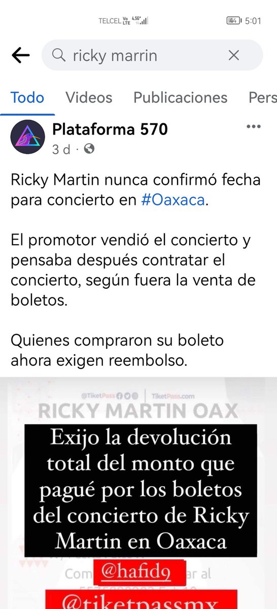Hafid Alonso, empresario defraudador, vendió boletos para concierto de <a href="/ricky_martin/">Ricky Martin</a>, sin haber contratado al artista.

Que hará <a href="/mayelule2/">Lourdes Santiago</a> ante este fraude <a href="/Profeco/">Profeco</a> ?, o por ser aliado de #Morena tiene impunidad? 

También defraudó con concierto de <a href="/GrupoPandora/">Grupo Pandora</a> sin sanción.
