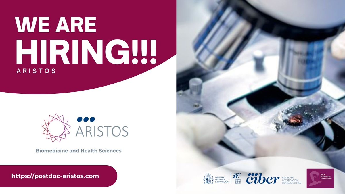 Calling #postdoc ! Join the prestigious #ARISTOS program in #Biomedicine & #Health by CIBER in Spain & take your research to next level. Competitive recruitment process & excellent working conditions Apply today 👉 postdoc-aristos.com/HowtoApply @CIBER_ISCIII @_pdpositions @VacancyEdu