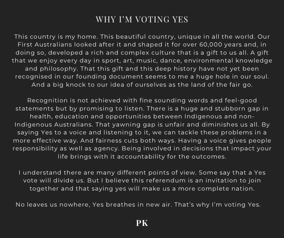 ricklevy67's tweet image. Via @paulkelly " Why I am #VotingYes " beautifully said #VoteYesAustralia #auspol