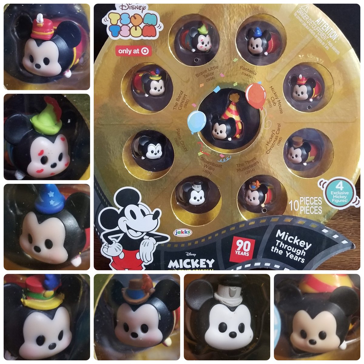 TeriE's tweet photo. NEW Disney TSUM TSUM #MickeyThroughTheYears 10 Pc SET #90th Anniversary 2018 #mickeymouse #mickey #tsumtsum #disneycollectibles #disneytoys #disneygifts #exclusive #OnlyatTarget #Disneyana #SteamboatWillie #ebayfinds #gifts #giftideas https://t.co/tgK55EqgaE #eBay via @eBay https://t.co/PTrcw5QKZx