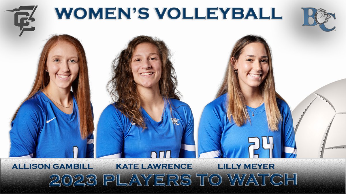 Congrats to Barton's Allison Gambill, Kate Lawrence &amp; Lilly Meyer:  2023 <a href="/ConfCarolinas/">Conference Carolinas</a> Women's Volleyball Players to Watch! . Bulldogs picked 7⃣th in the league preseason poll . Barton opens the season at home on Friday, Sept. 1, against Emory &amp; Henry at 7 p.m. . <a href="/BartonVB/">Barton College Vball</a>