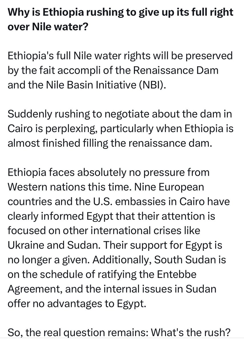 HoMan99's tweet photo. UAE &amp; the US are pressuring Abiy to agree to Egyptian Nile demands in exchange for weapons for #WarOnAmhara &amp; funding from IMF, WB, etc. Egypt also promised Abiy weapons should he sign the pro-Egypt deal that has been negotiated for months now. 
#Ethiopia https://t.co/0WC7IcG1tU