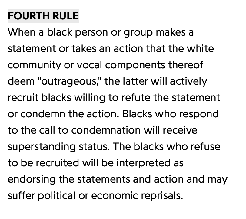 Timlongman's tweet image. It's like Ramaswamy is trying to prove CRT correct. He fits Derek Bell's 4th rule of racial standing so well as he seeks super standing status among whites (just replace "black" with "brown" in the text).

huffpost.com/entry/vivek-ra…