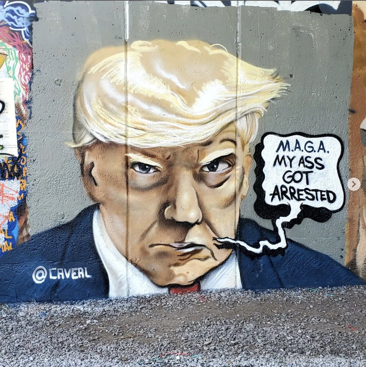 Atlanta wastes no time, Donald Trump's mugshot is already a mural on the BeltLine.