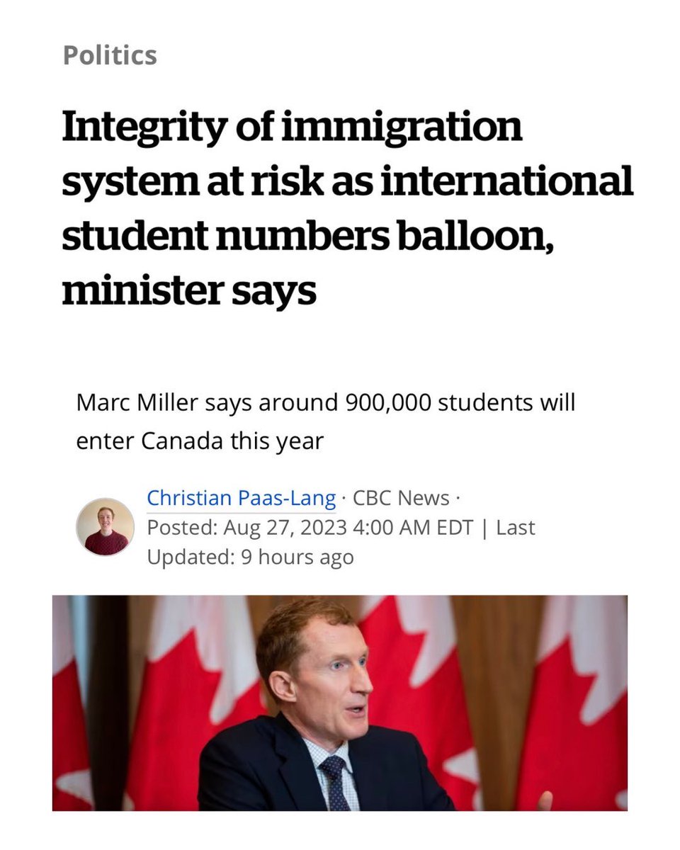 PierrePoilievre's tweet photo. Shots fired! 

Liberal Immigration Minister blasts his Liberal predecessor, Sean Fraser, for negligent mismanagement of the international student program. https://t.co/rOanu6tEUt