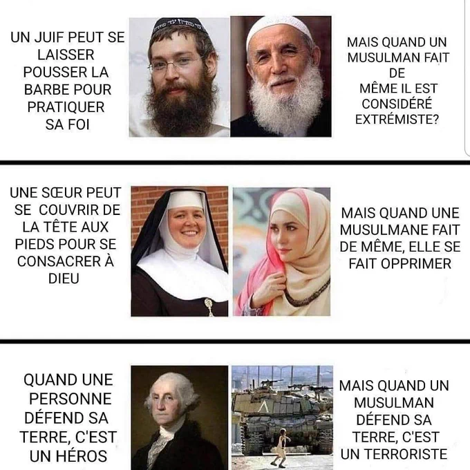 lislamcestca's tweet photo. Gabriel Attal veut interdire l'#abaya 😅🤡😡 et c'est l'occasion de rappeler cette réalité : https://t.co/g8q7wW0uTq