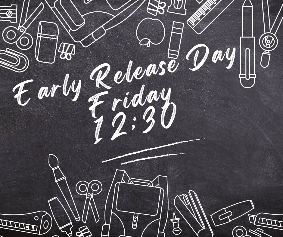 Panther Nation, don't forget that this Friday is an early dismissal day. Our panthers will be released at 12:30.