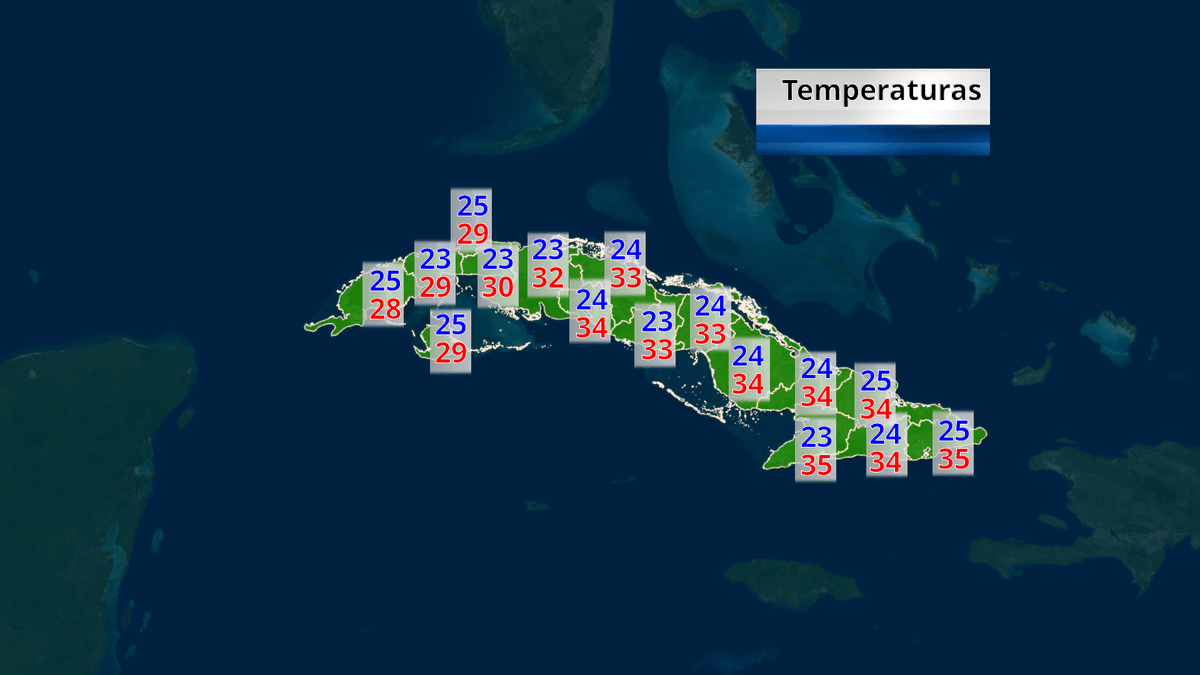 cnp_insmet_cuba's tweet photo. Pronóstico para el 28-08-2023
 nublados, lluvias y tormentas eléctricas en gran parte del país.  
🌡️ mínimas 22 y 25 ° C
🌡️ máximas 29 y 32 ° C occid, entre 31 y 34° C el resto del país. 
#ElTiempoEnCuba @InsmetC
https://t.co/bs7c5POjAt https://t.co/EFIwJJkdaz